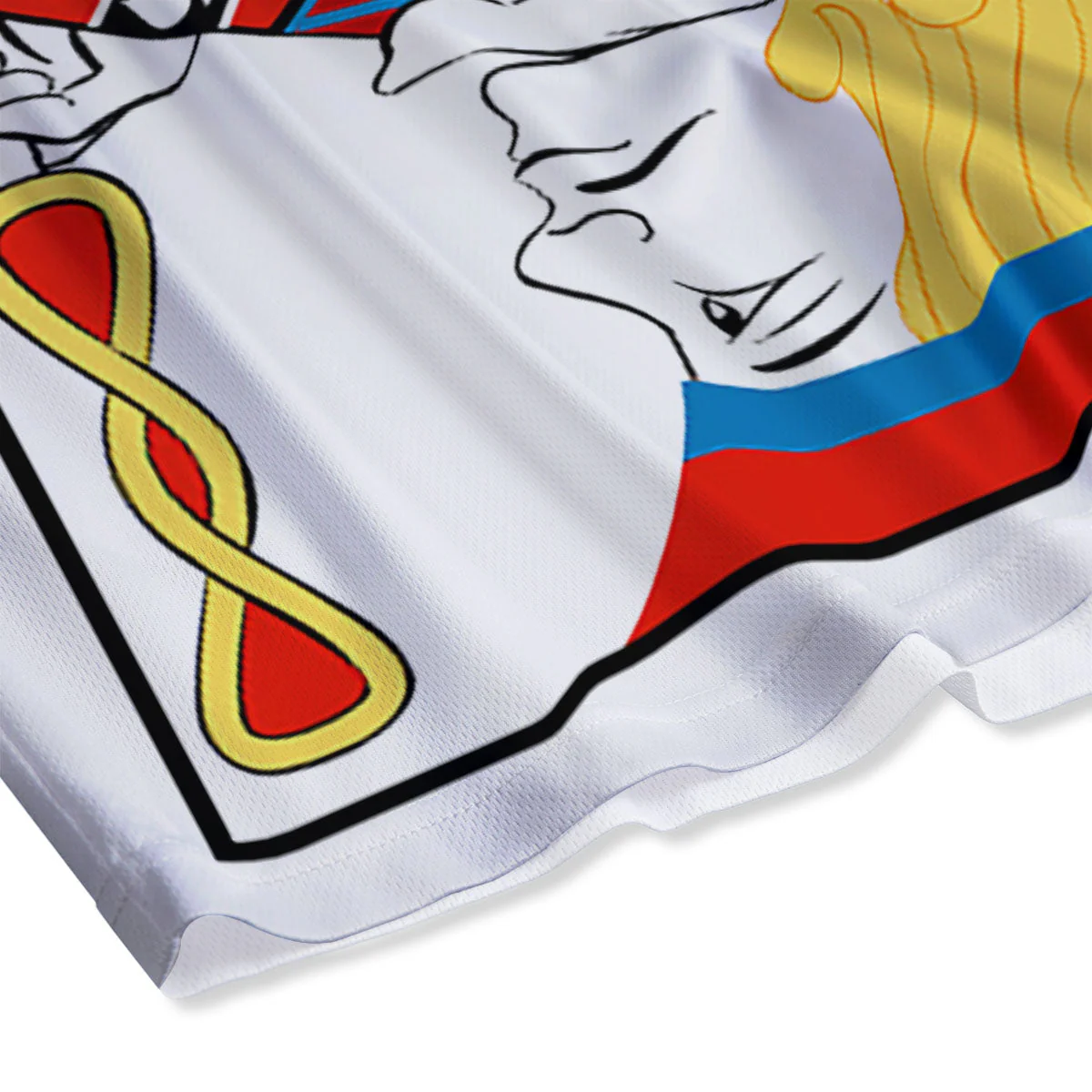Playing Card Jack Of Spades Print Mesh Shorts - Image 4