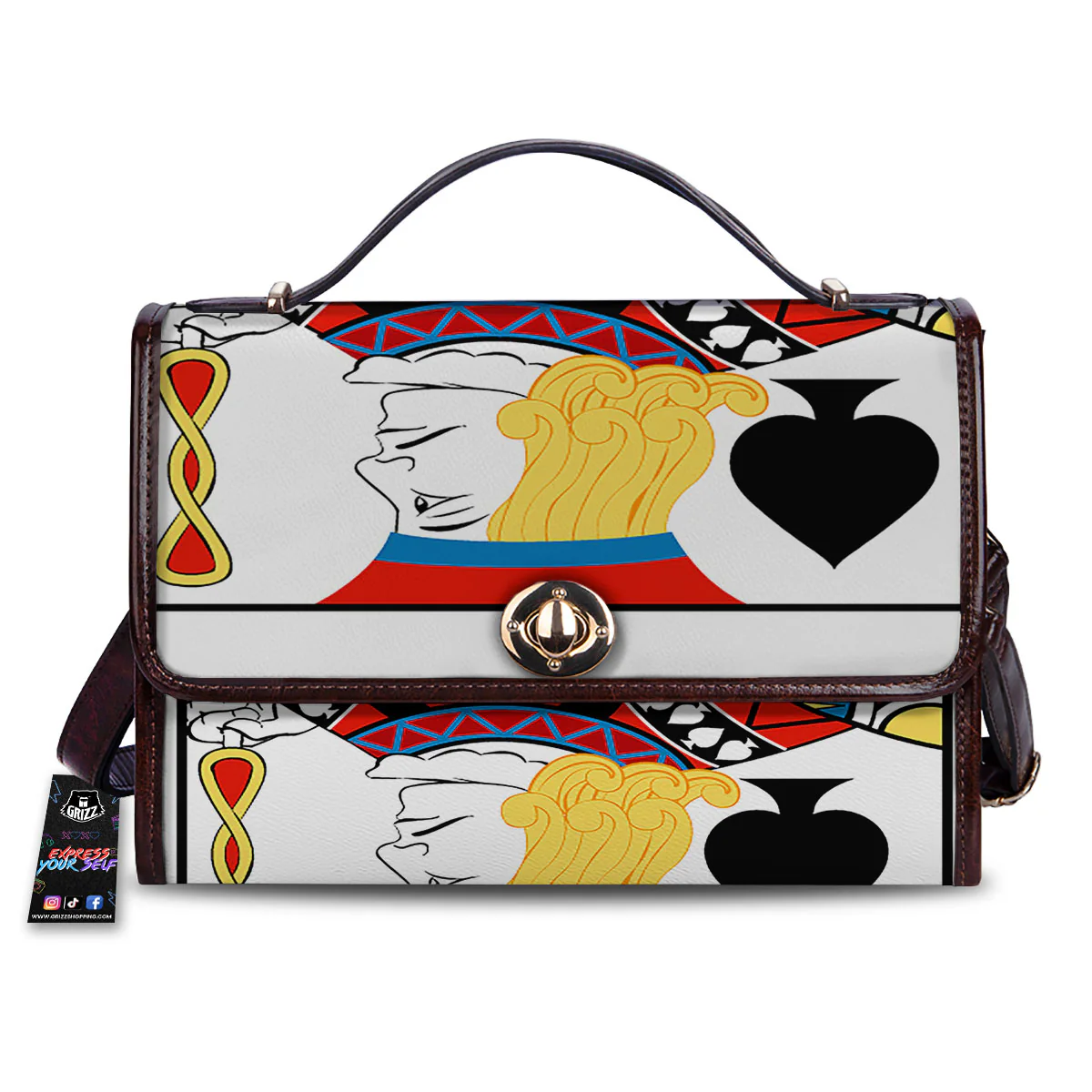 Playing Card Jack Of Spades Print Women's Satchel Bag