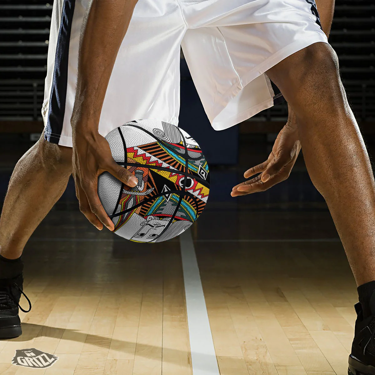 Playing Card King Of Spades Print Basketball - Image 3