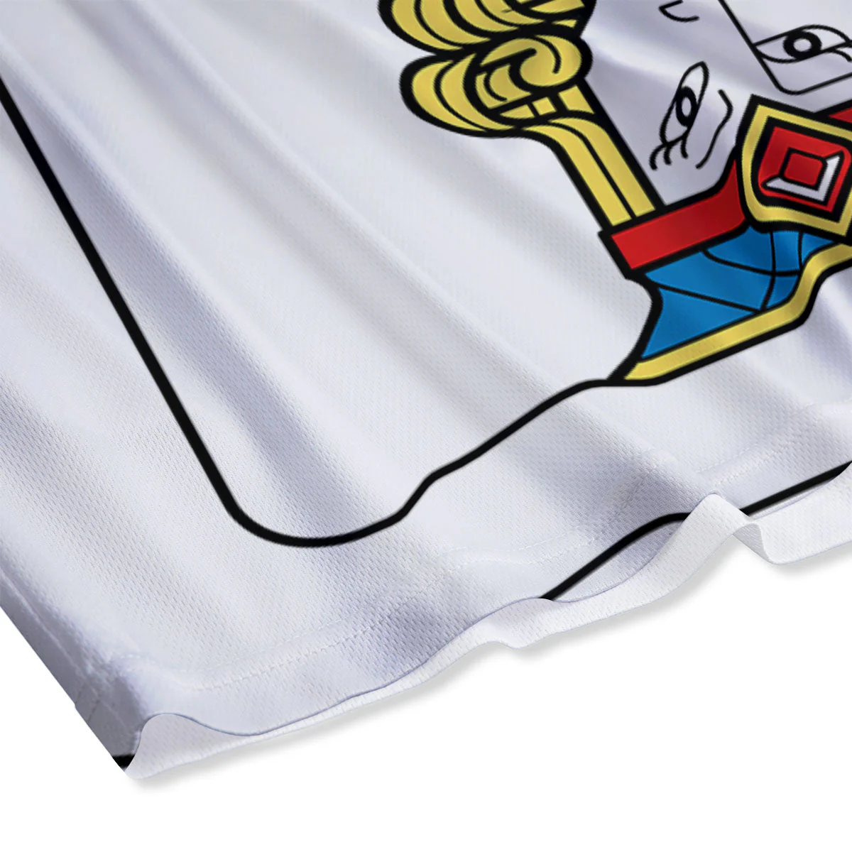 Playing Card Queen Of Diamonds Print Mesh Shorts - Image 4