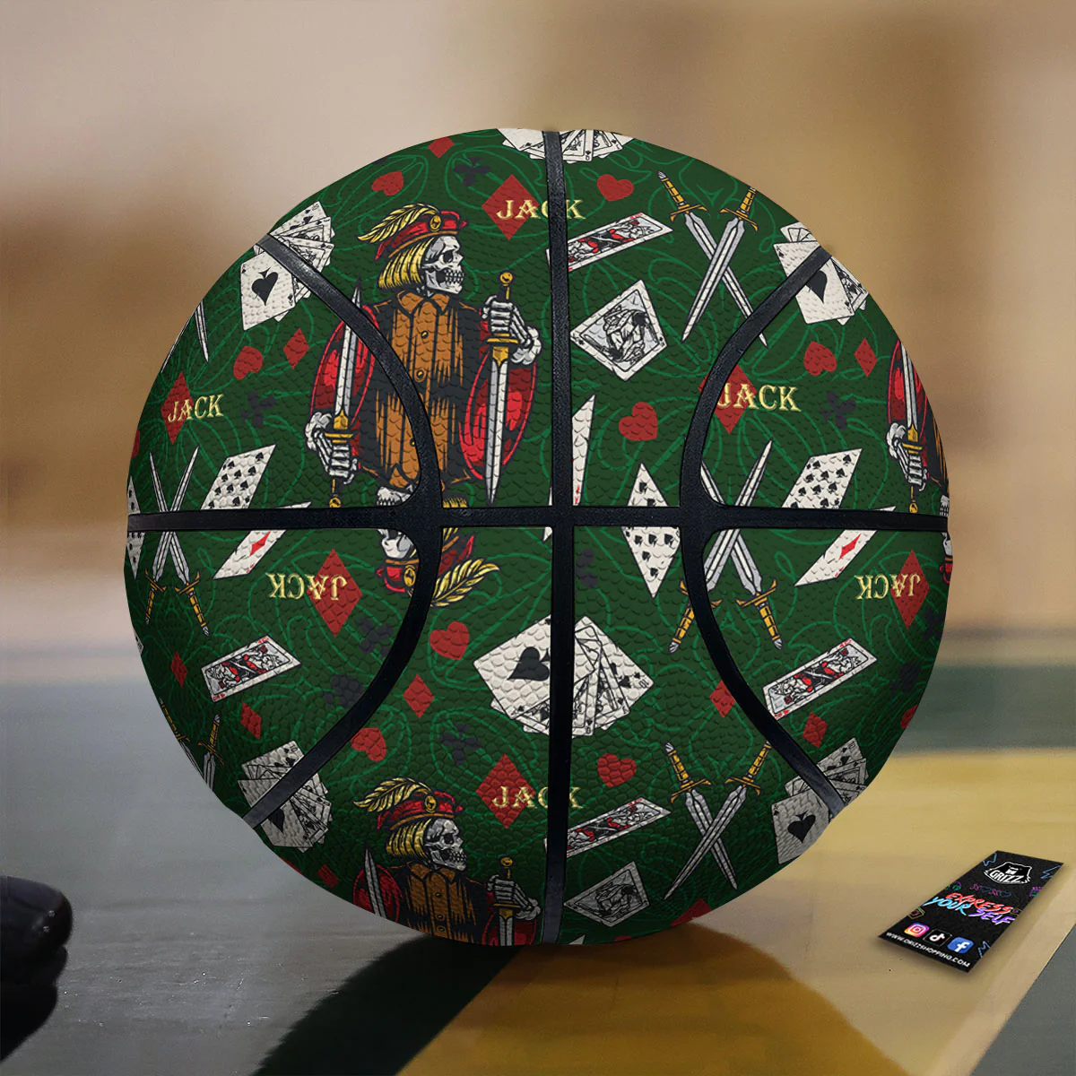 Playing Card Suits Poker Print Pattern Basketball