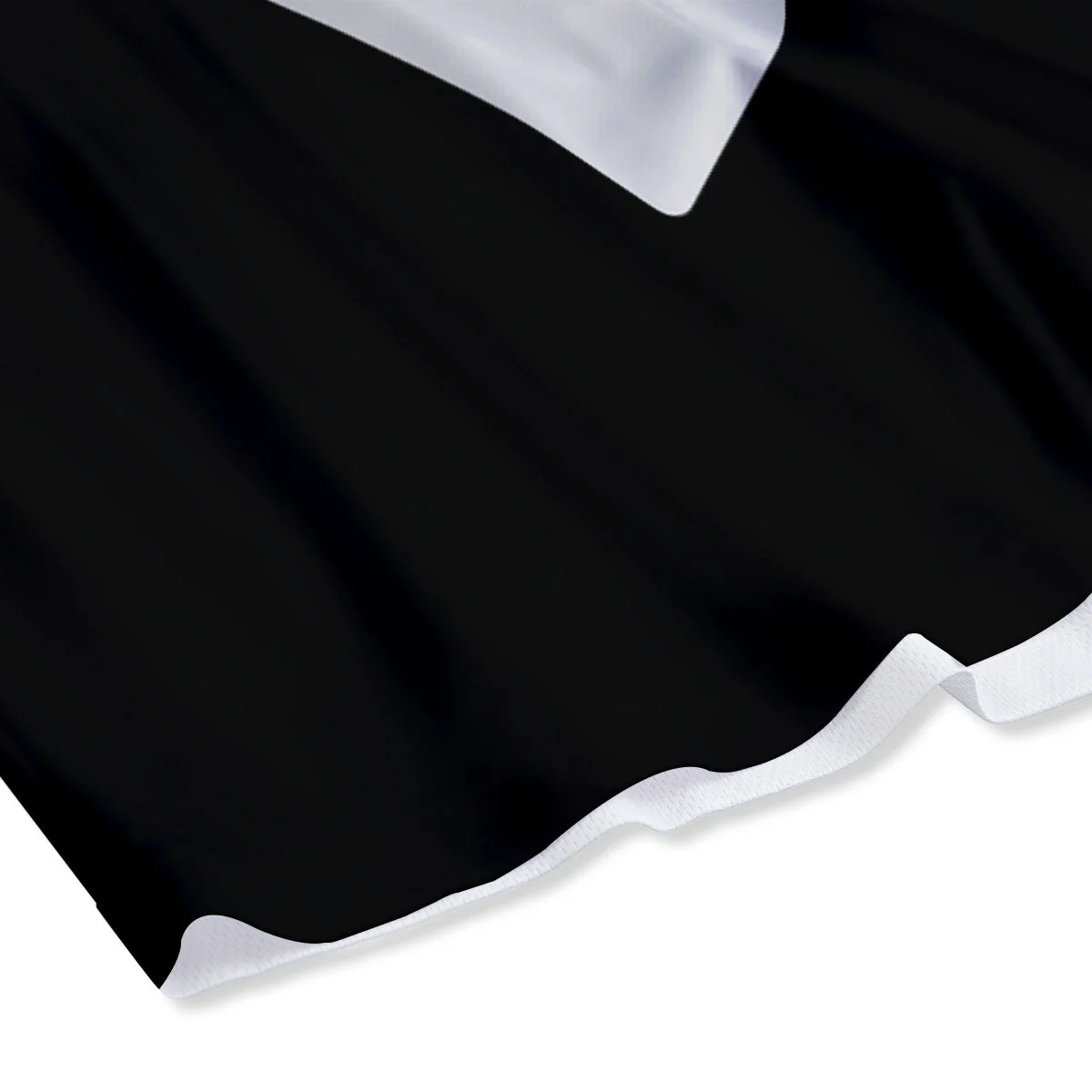 Playing Card Suits White And Black Print Mesh Shorts - Image 4