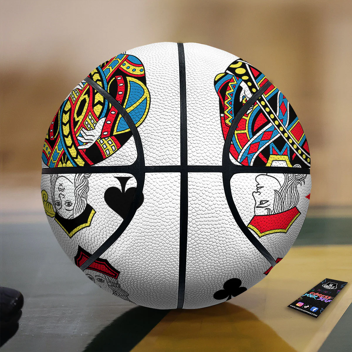 Playing Cards Four Jacks Print Basketball