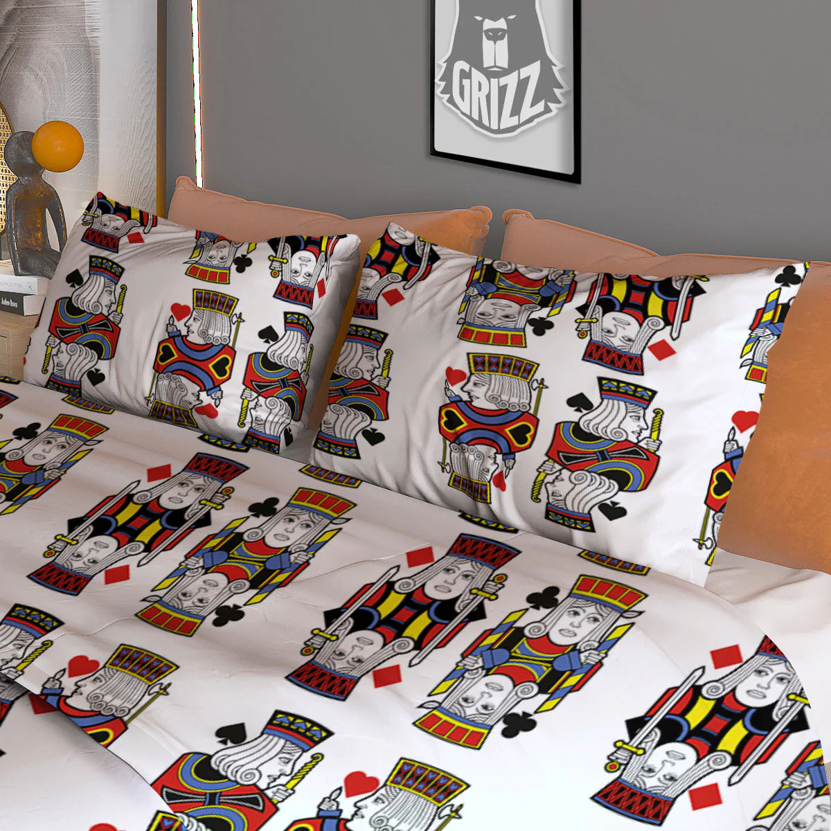Playing Cards Four Jacks Print Pattern Duvet Cover Bedding Set - Image 3