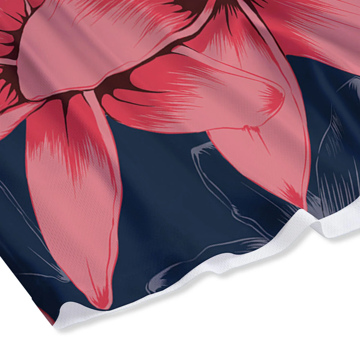 Plumeria Flower Pink Print Mesh Shorts - Image 4