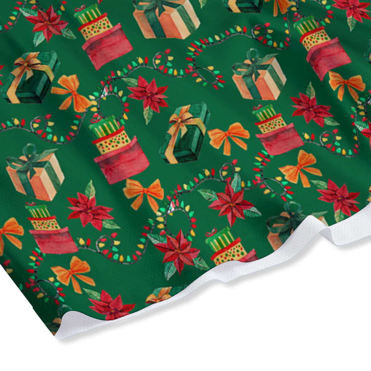 Poinsettia Cute Christmas Print Pattern Mesh Shorts - Image 4