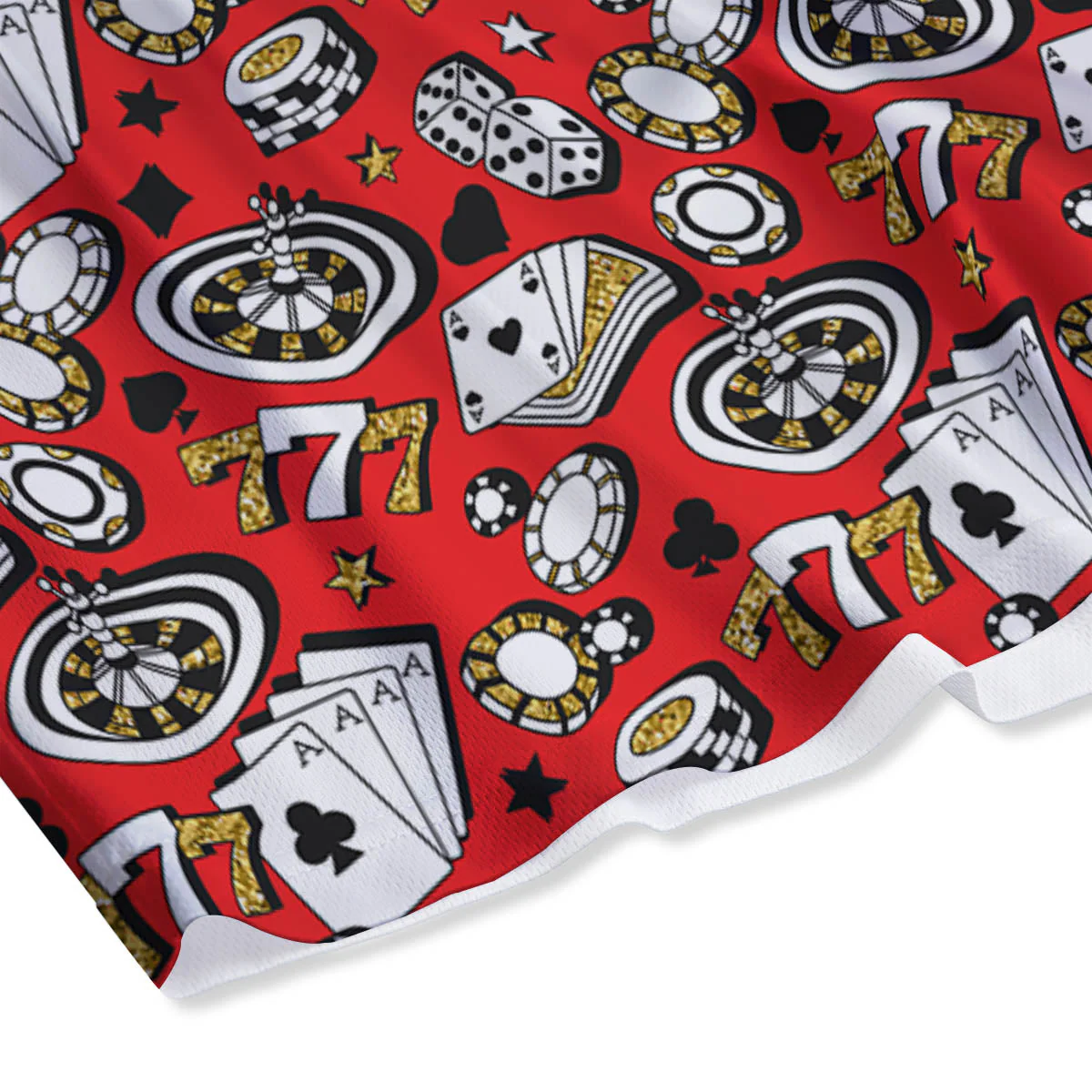 Poker Casino Print Pattern Mesh Shorts - Image 4