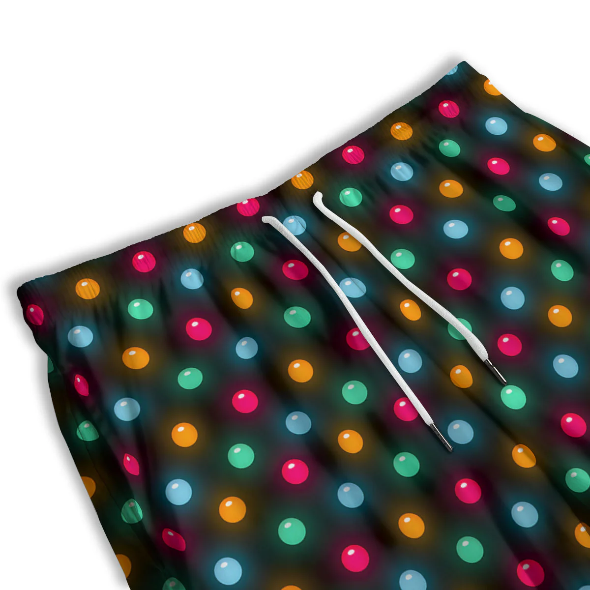 Polka Dot Light Print Men's Athletic Shorts - Image 3