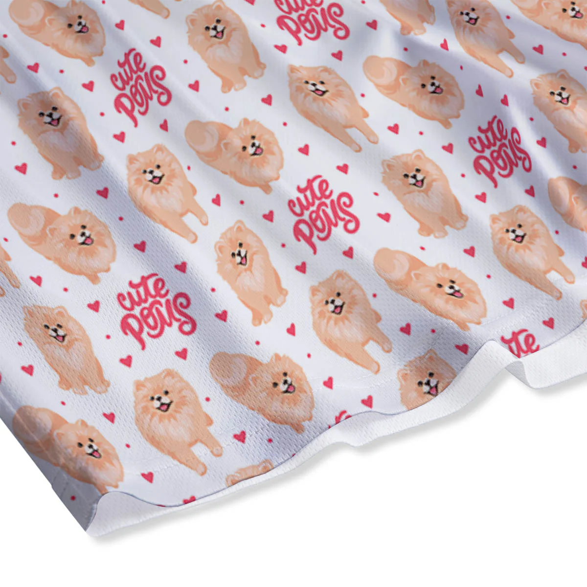Pomeranian Cartoon Print Pattern Mesh Shorts - Image 4