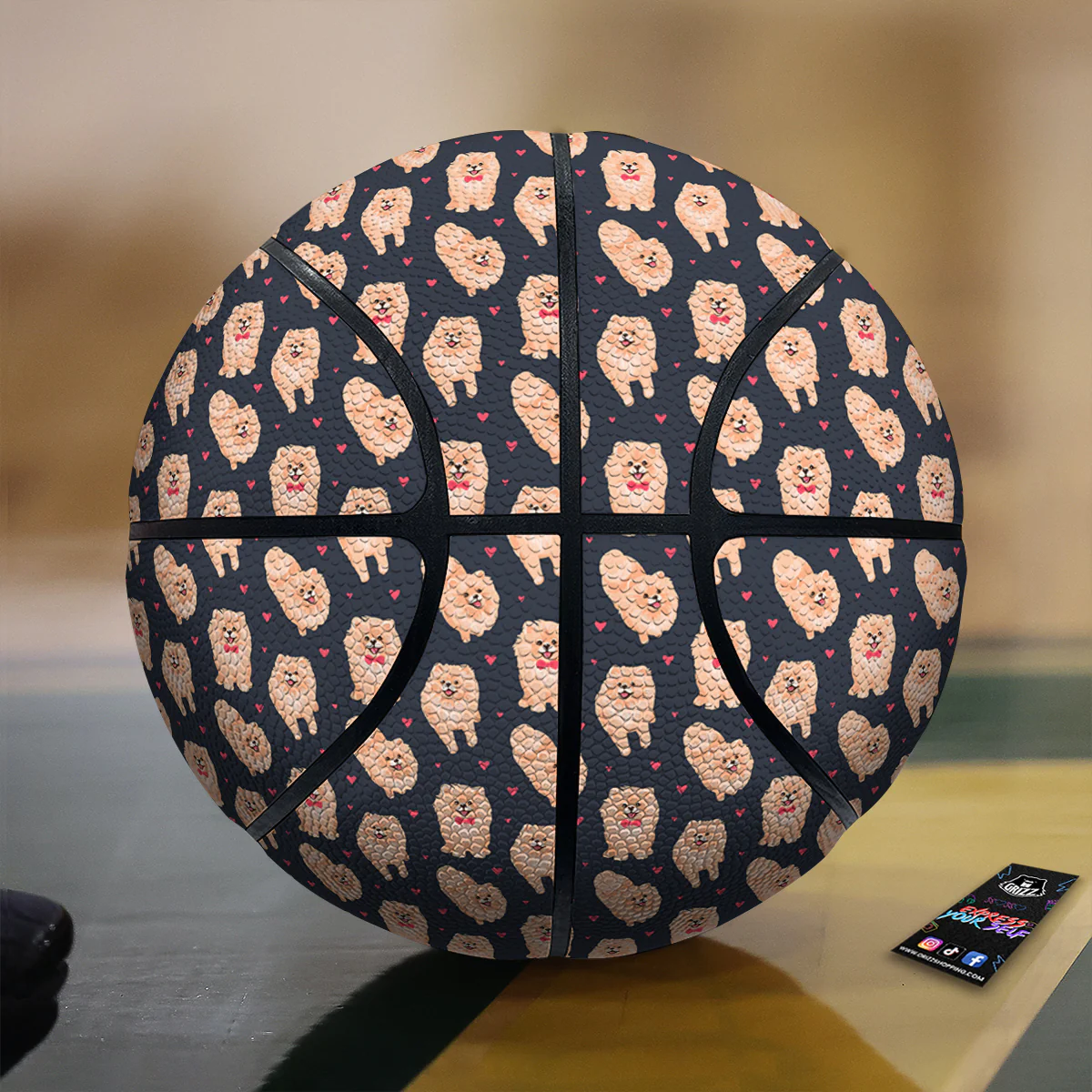 Pomeranian Cute Print Pattern Basketball