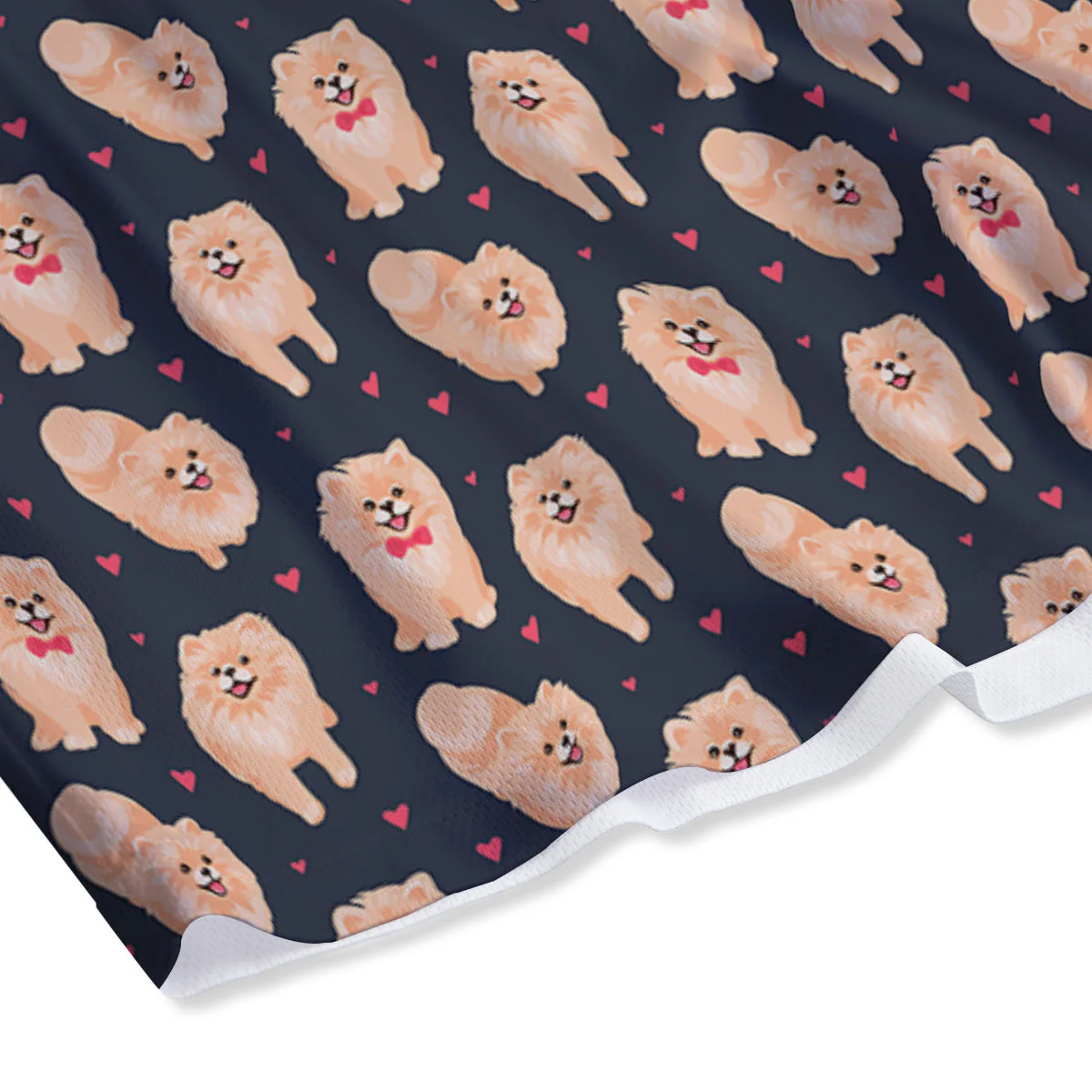 Pomeranian Cute Print Pattern Mesh Shorts - Image 4