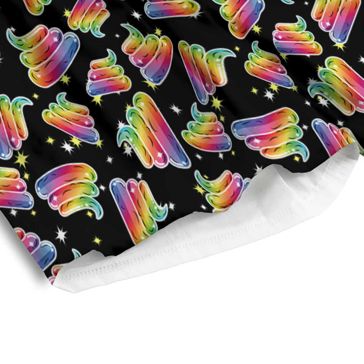 Poop Rainbow Cute Print Pattern Men's Athletic Shorts - Image 4