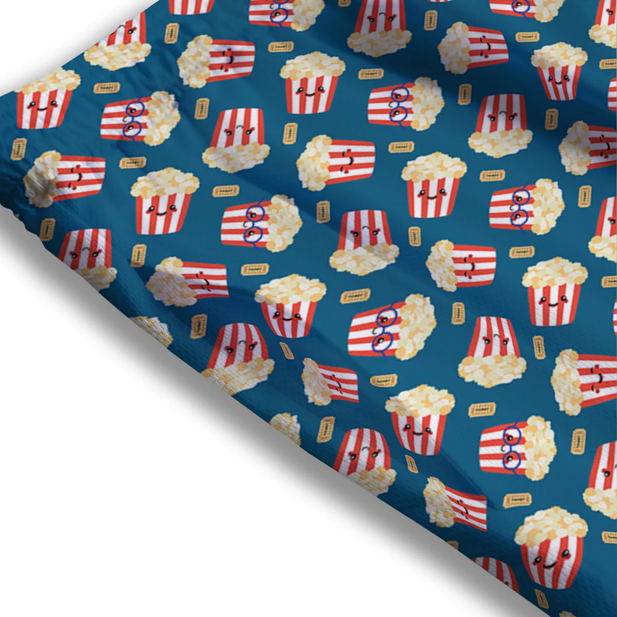 Popcorn Box Cute Print Pattern Mesh Shorts - Image 3