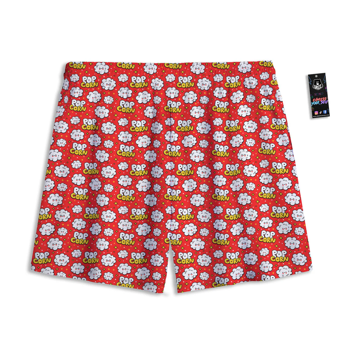 Popcorn Cute Print Pattern Mesh Shorts - Image 2