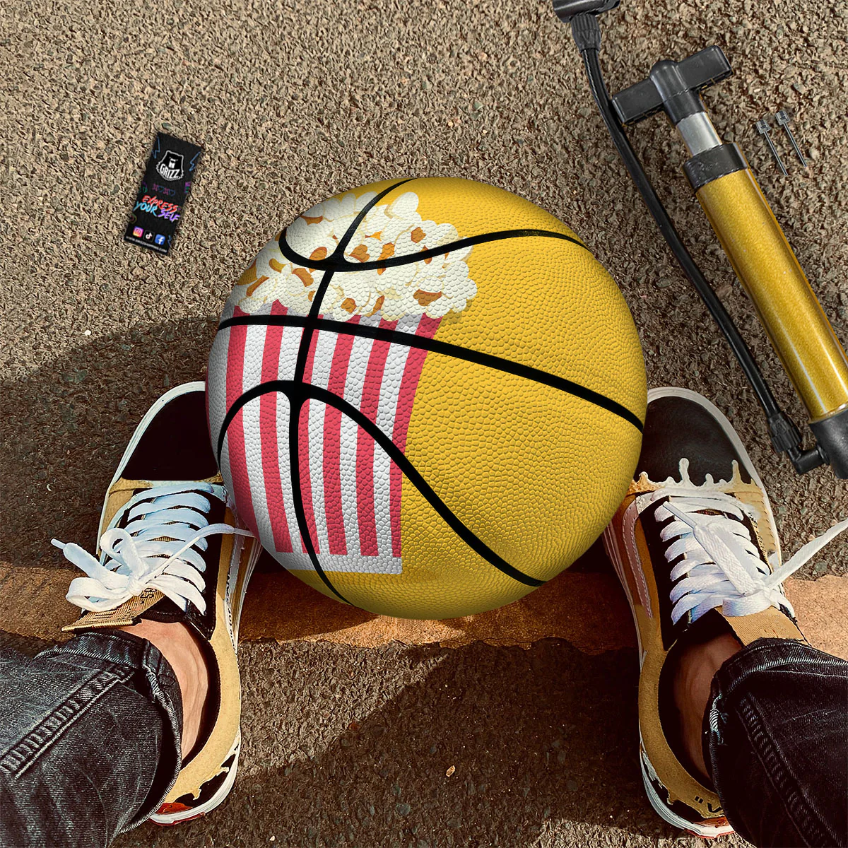 Popcorn Print Basketball - Image 2
