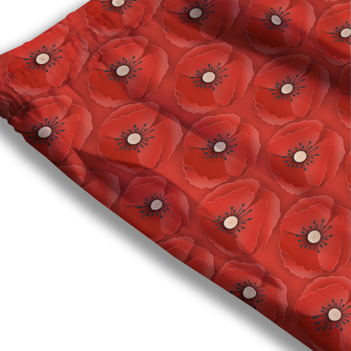 Poppy Armistice Day Print Pattern Mesh Shorts - Image 3