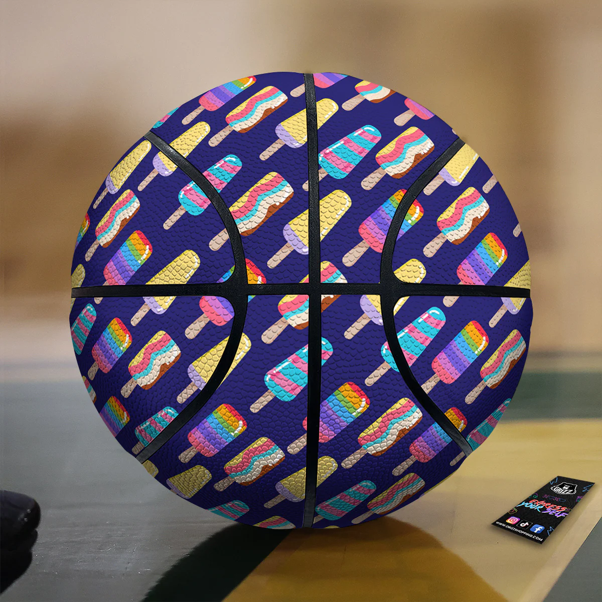 Popsicle Ice Cream Print Pattern Basketball