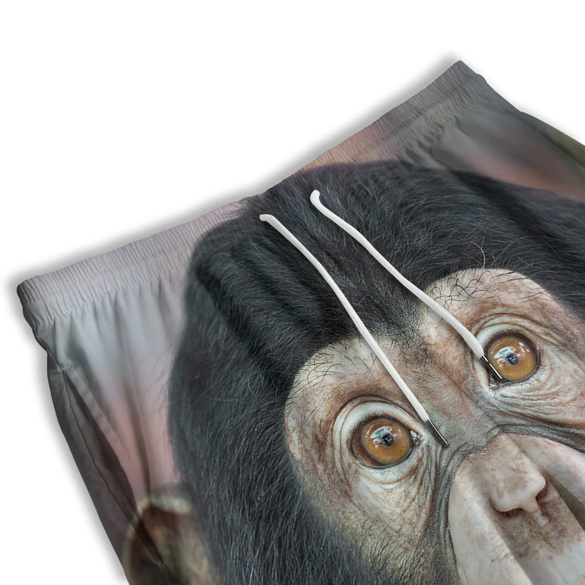 Portrait Chimpanzee Print Men's Athletic Shorts - Image 3