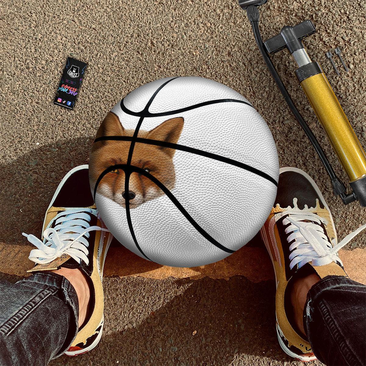 Portrait Fox Print Basketball - Image 2