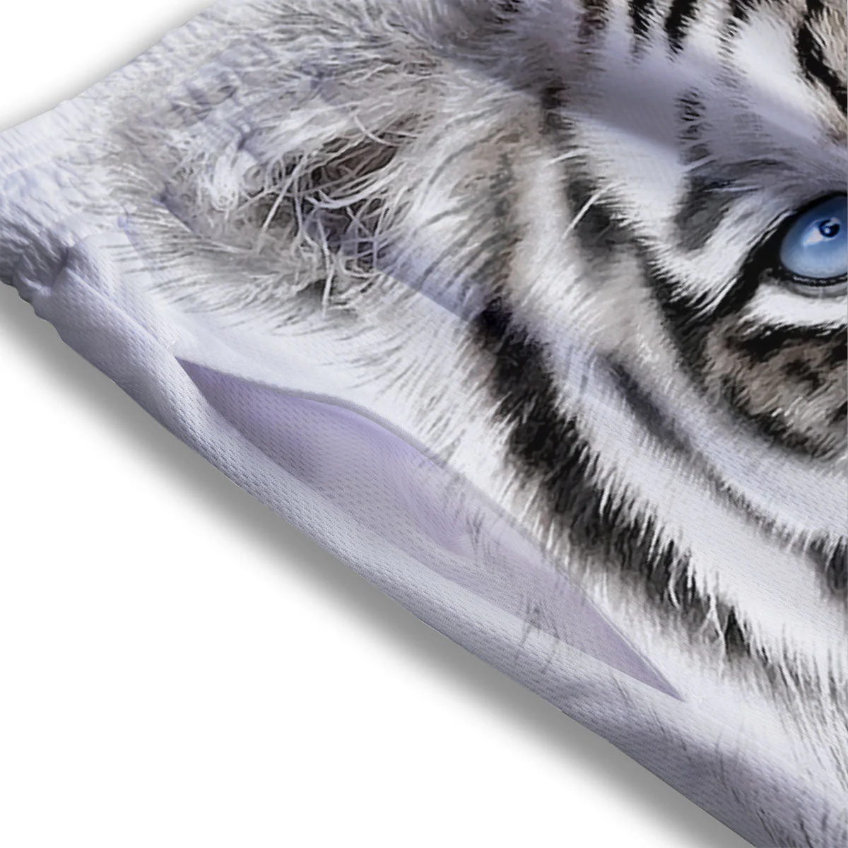 Portrait White Tiger Print Mesh Shorts - Image 3