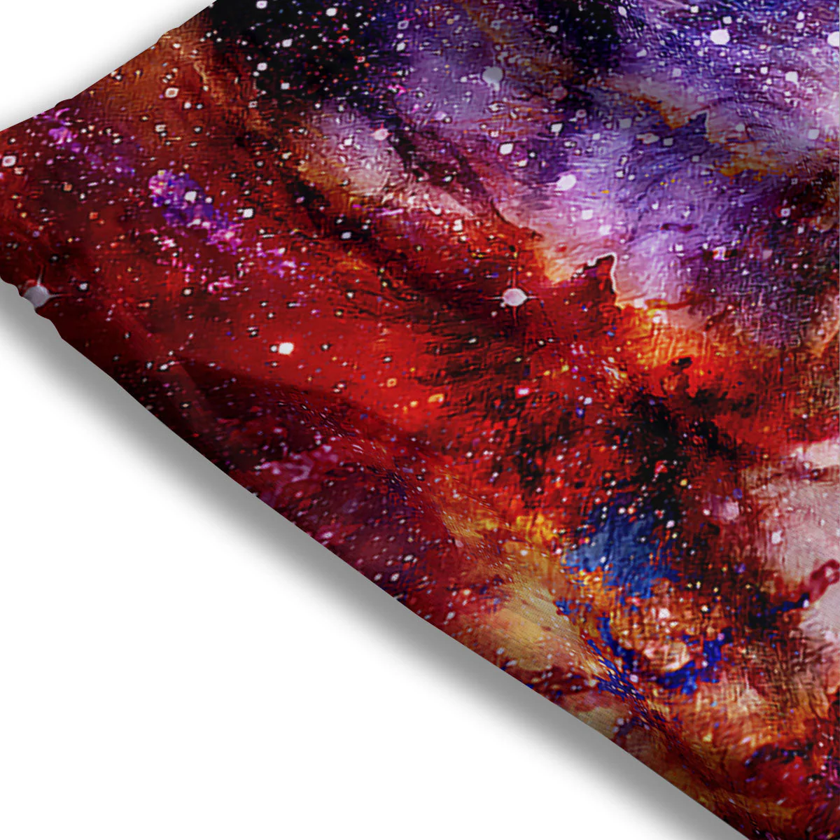 Portrait Wolf Galaxy Print Mesh Shorts - Image 3
