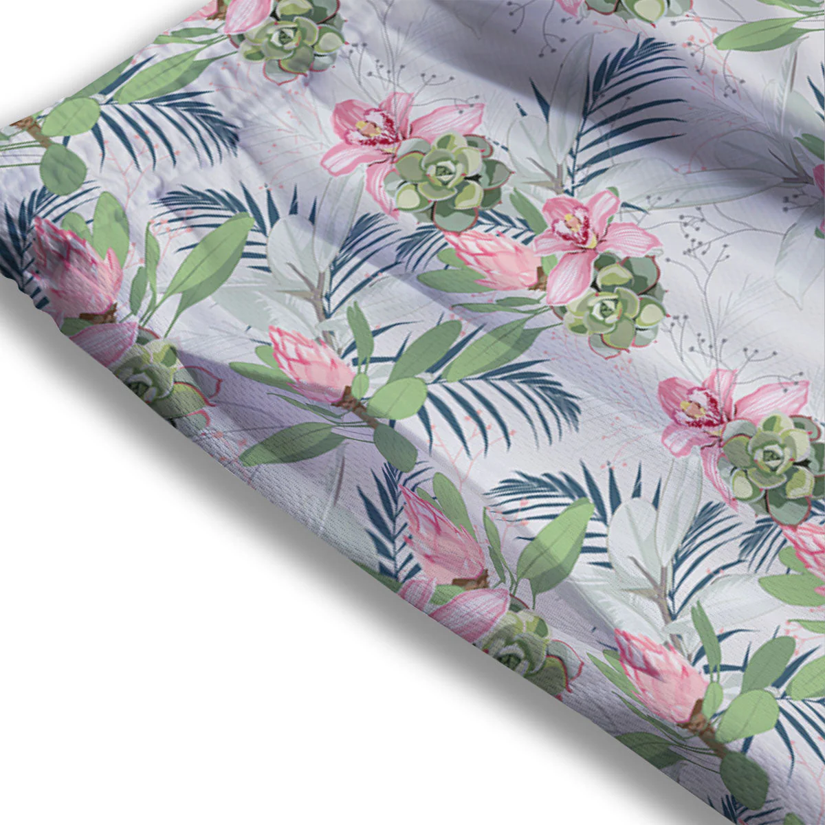 Protea Pink Print Pattern Mesh Shorts - Image 3