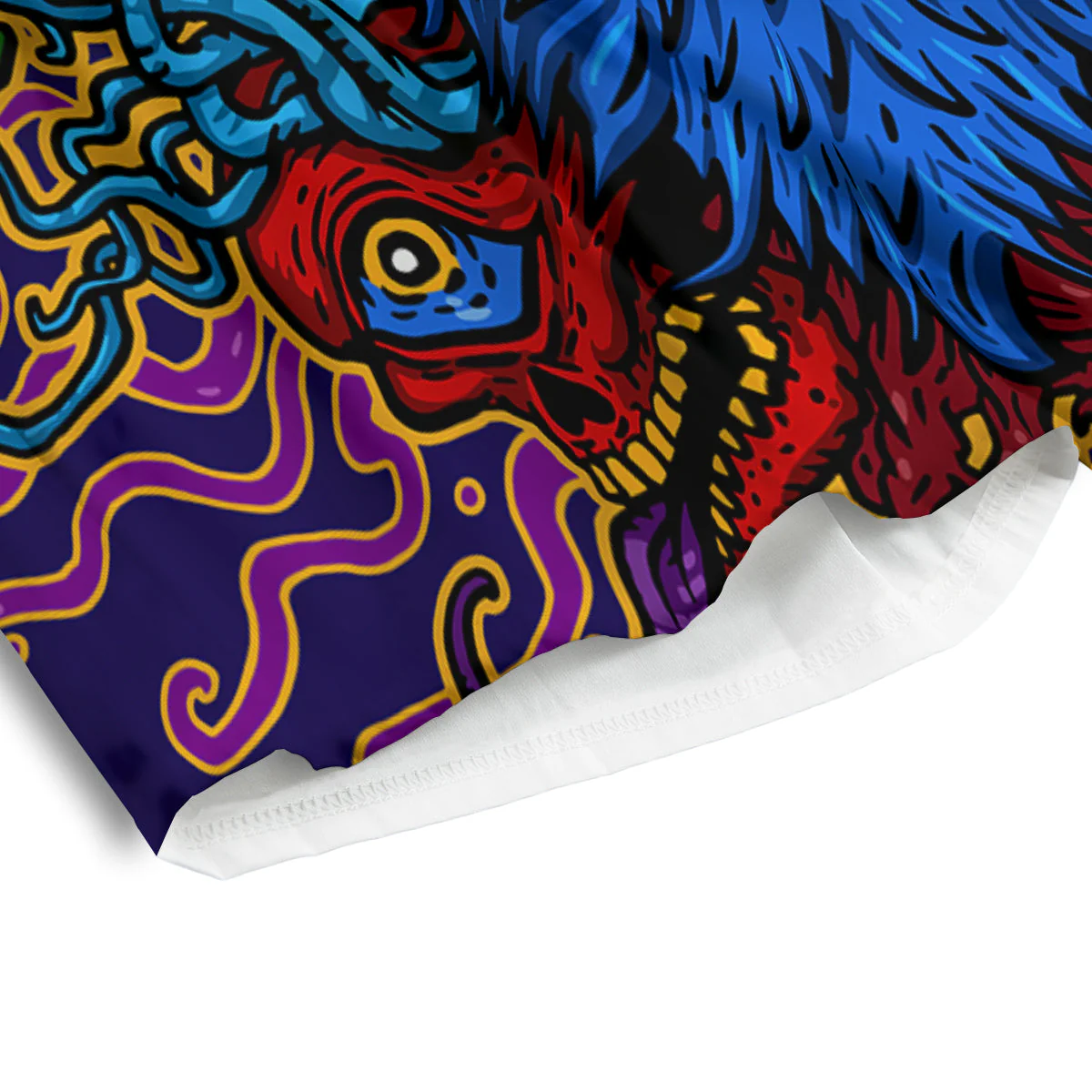 Psychedelic Magic Mushroom Print Men's Athletic Shorts - Image 4