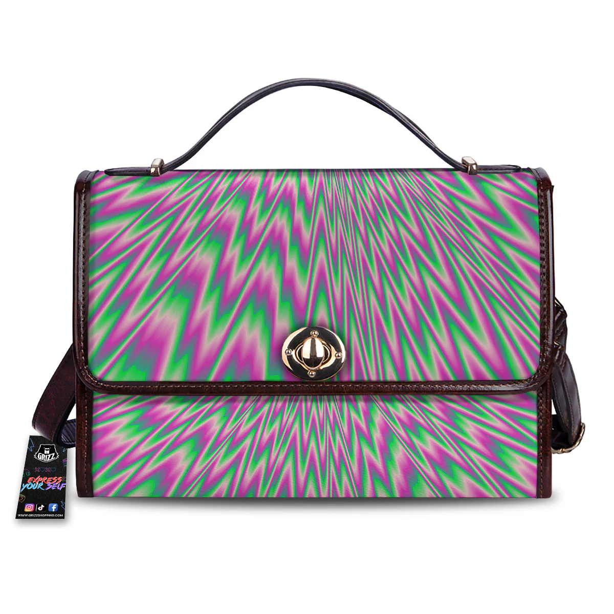 Psychedelic Optical Illusion Twinkle Women's Satchel Bag