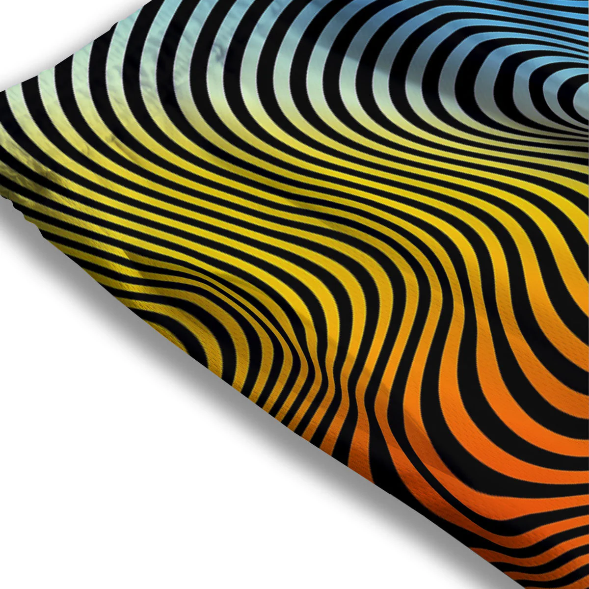 Psychedelic Optical Vibrant Illusion Mesh Shorts - Image 3