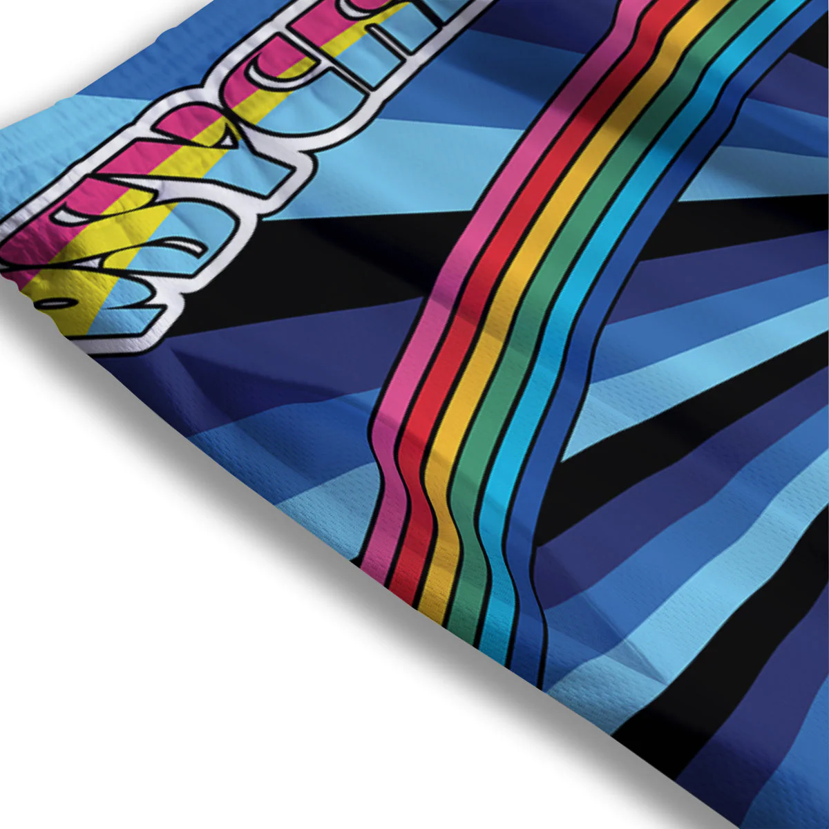 Psychedelic Space And Astronaut Print Mesh Shorts - Image 3
