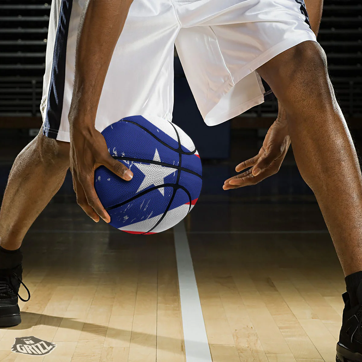 Puerto Rico Flag Print Basketball - Image 3