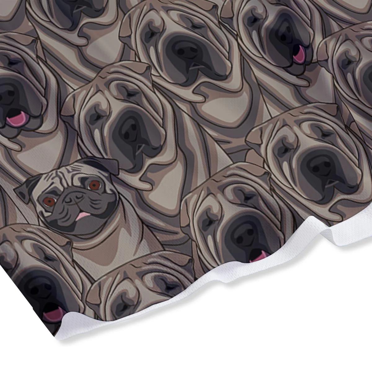 Pug And Shar Pei Print Pattern Mesh Shorts - Image 4