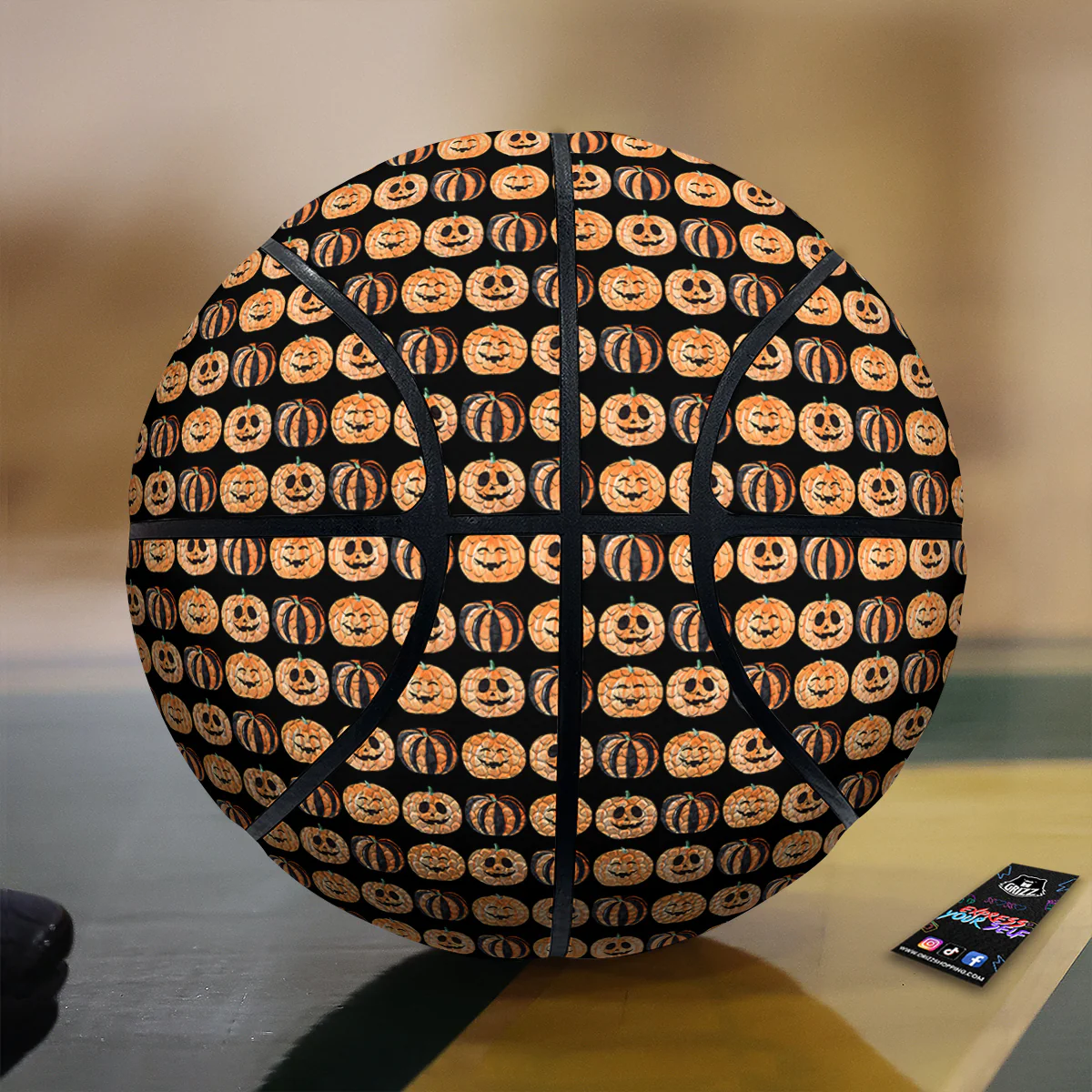 Pumpkin Cute Print Pattern Basketball