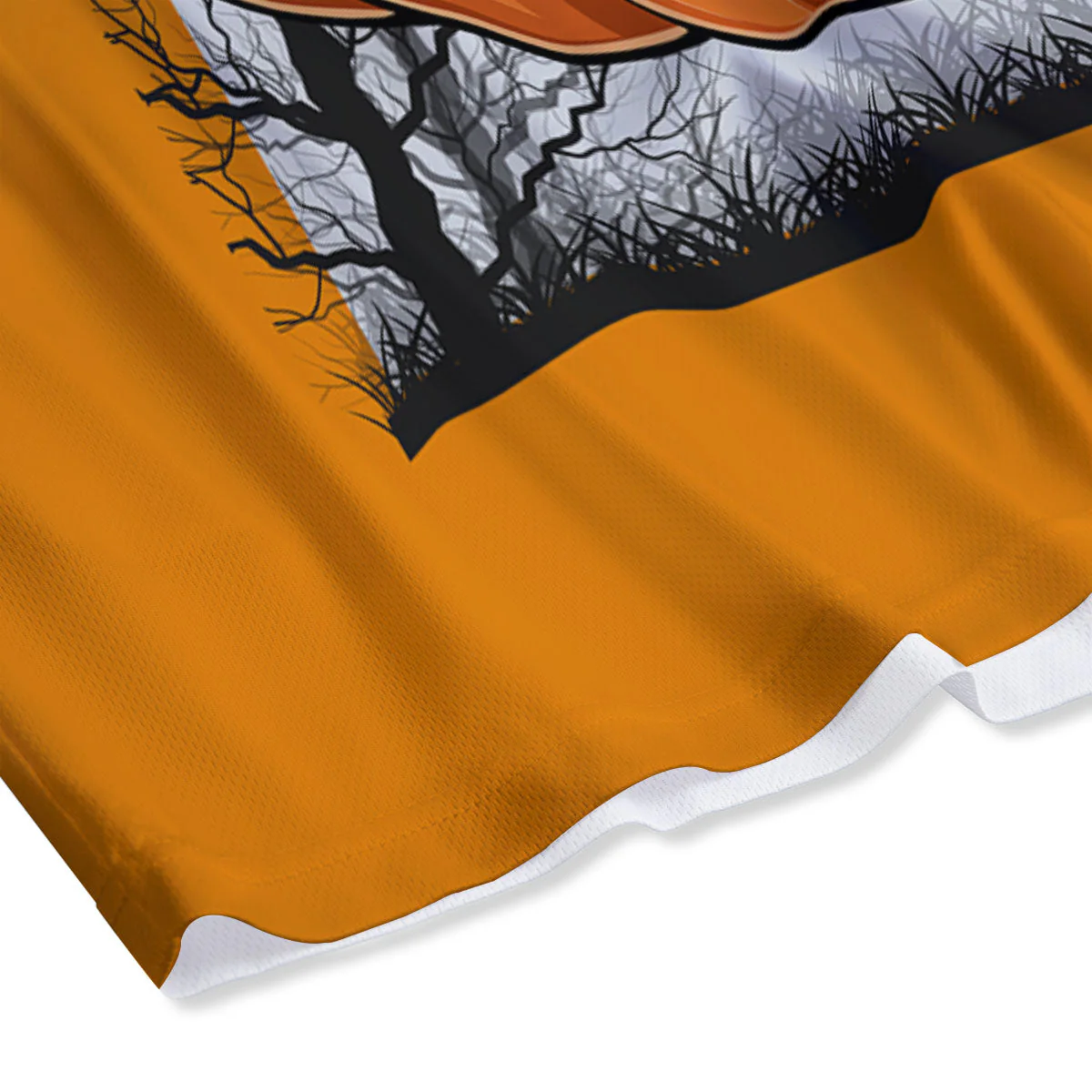Pumpkin Halloween Character Print Mesh Shorts - Image 4