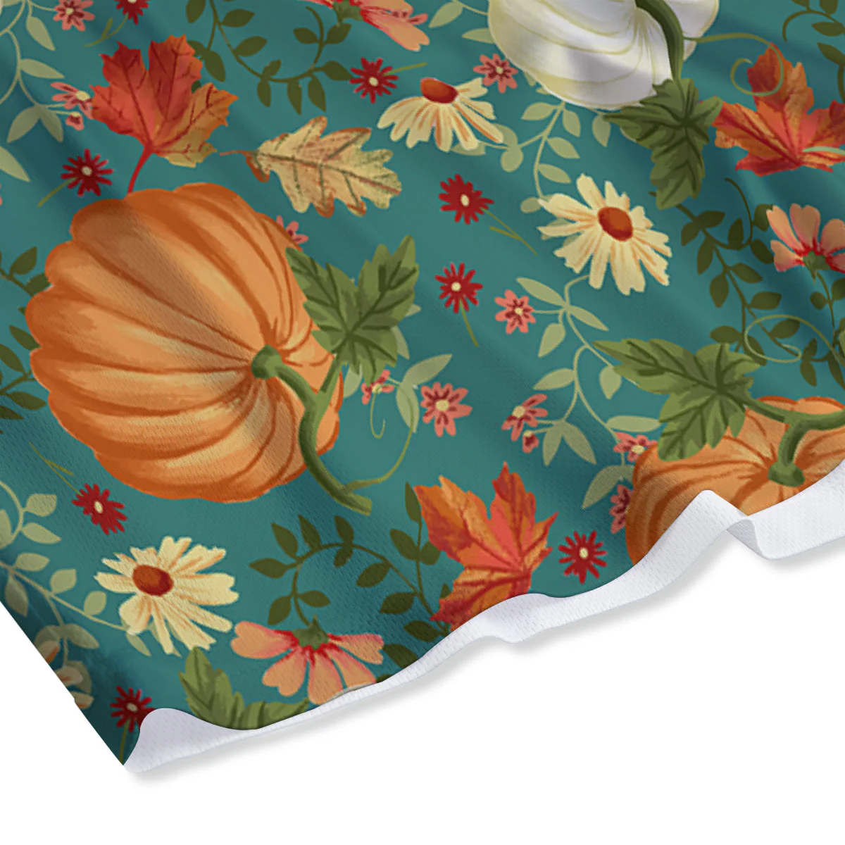 Pumpkin Vintage Print Pattern Mesh Shorts - Image 4