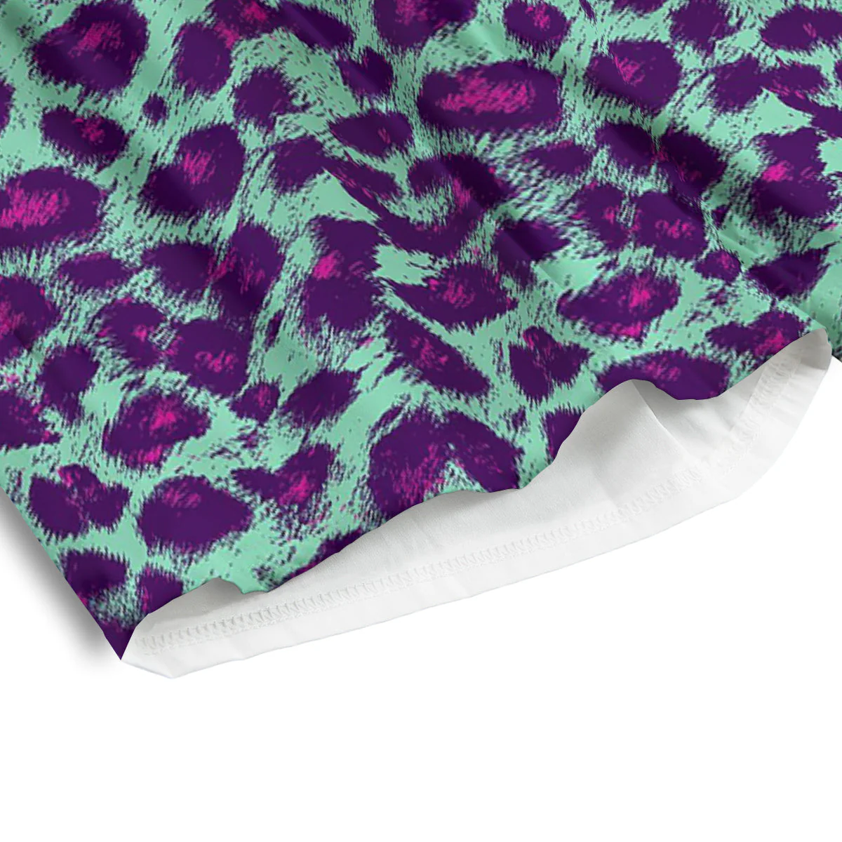 Purple And Blue Neon Leopard Print Men's Athletic Shorts - Image 4