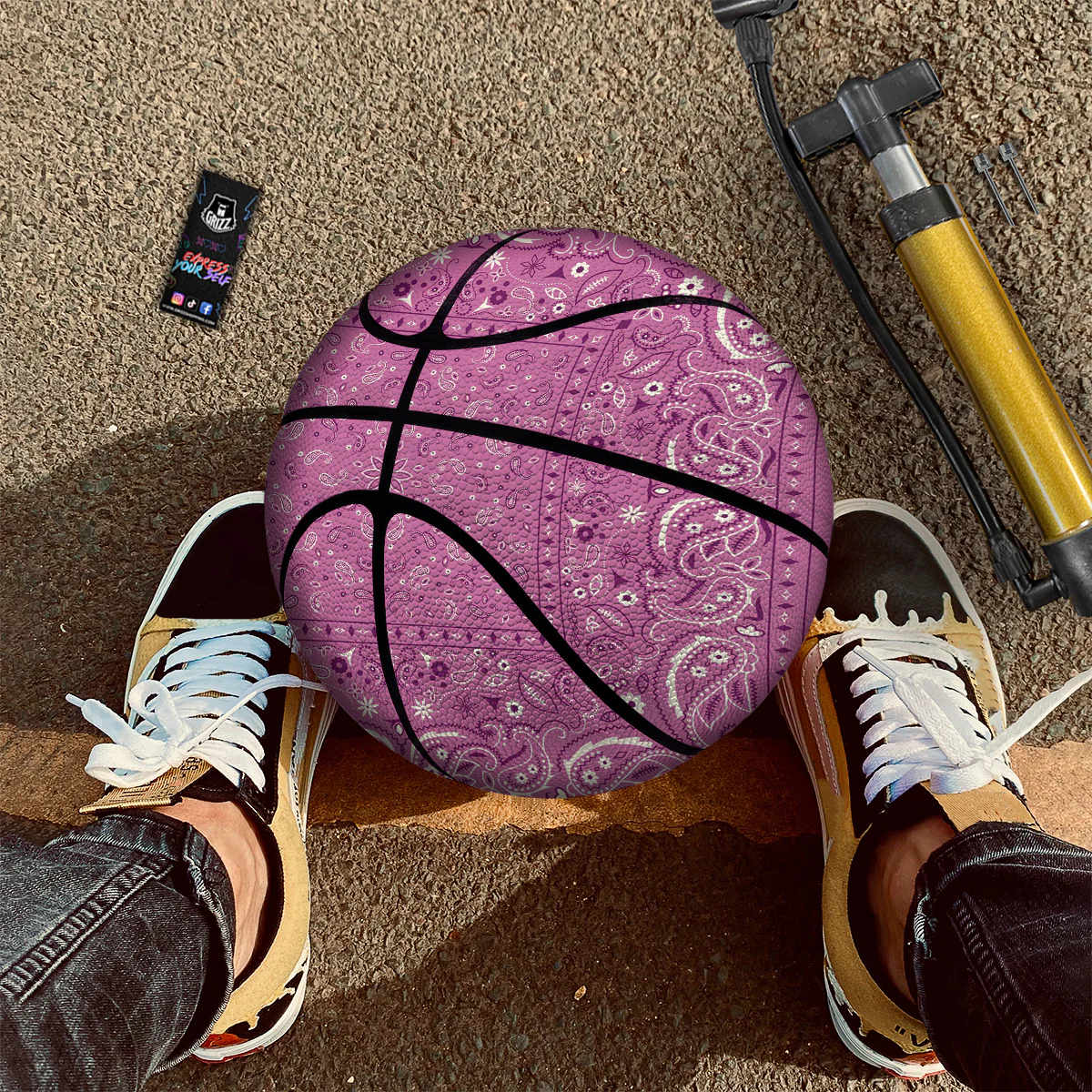 Purple Bandana Print Basketball - Image 2