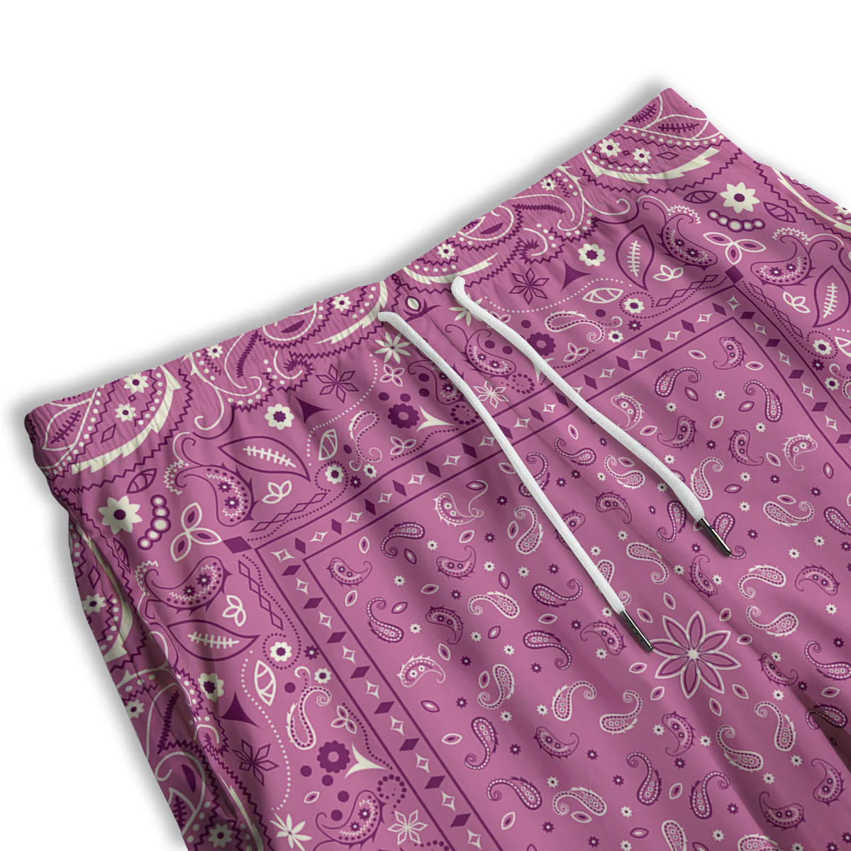Purple Bandana Print Men's Athletic Shorts - Image 3
