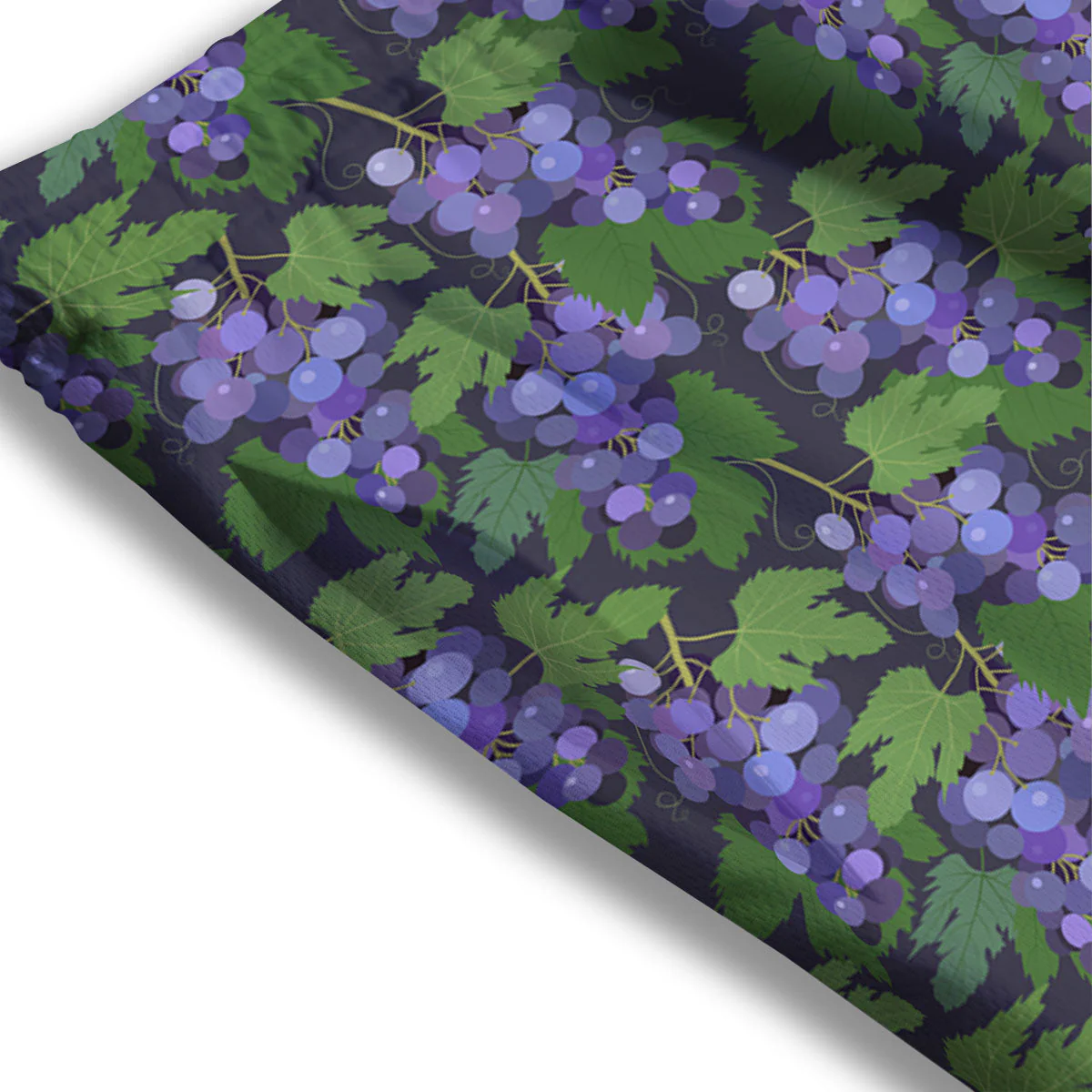 Purple Grapes Print Pattern Mesh Shorts - Image 3