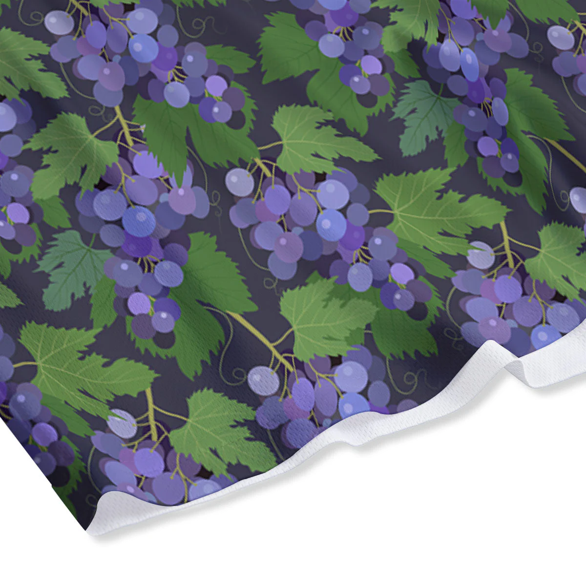 Purple Grapes Print Pattern Mesh Shorts - Image 4
