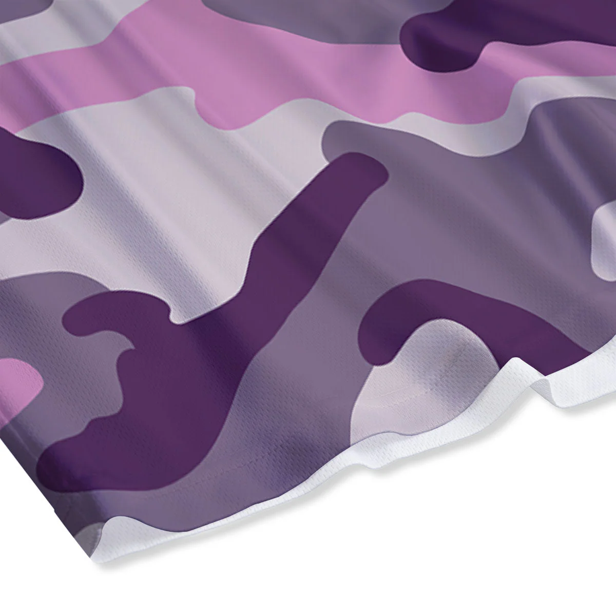 Purple Pink And Grey Camouflage Print Mesh Shorts - Image 4
