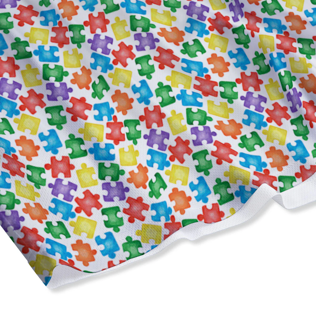 Puzzle Autism Awareness Print Mesh Shorts - Image 4