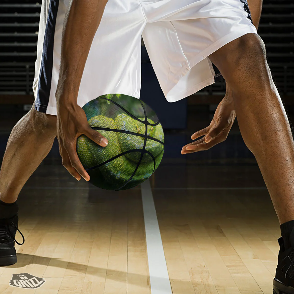 Python Snake Green Tree Print Basketball - Image 3