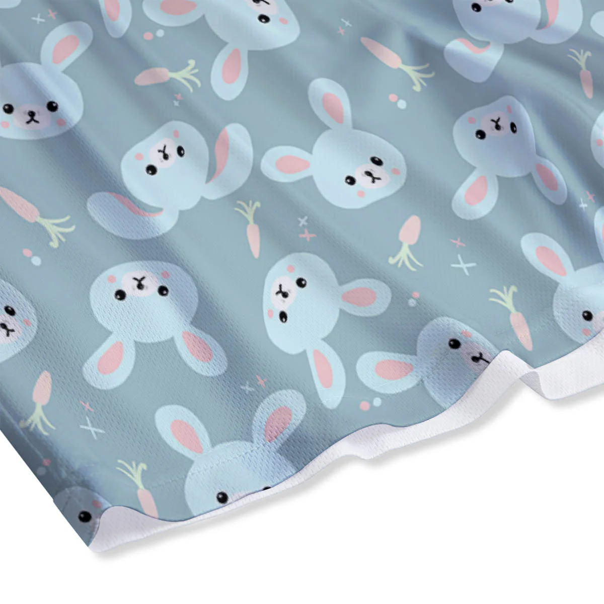 Rabbit And Carrot Print Pattern Mesh Shorts - Image 4