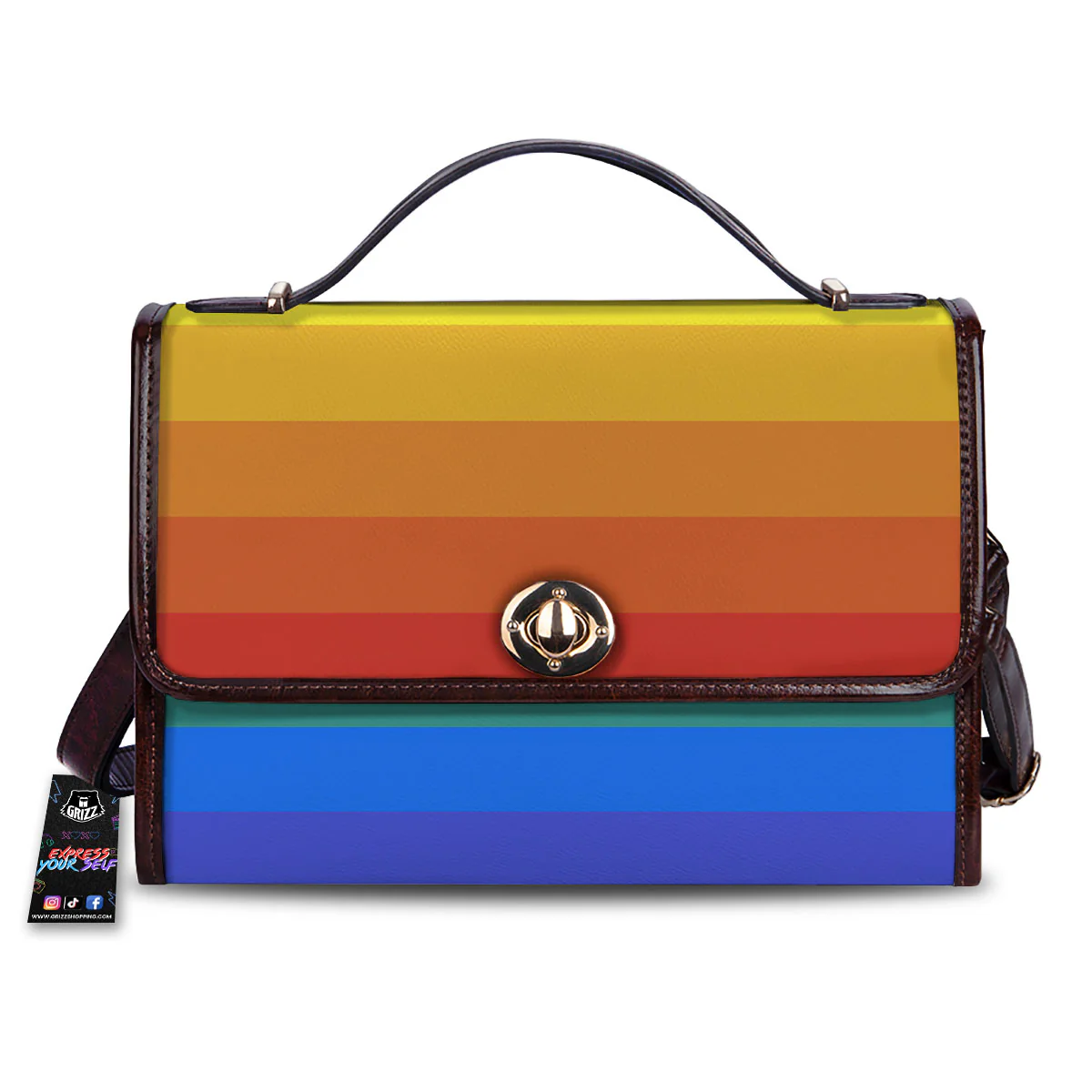 Rainbow Flag LGBT Pride Print Women's Satchel Bag