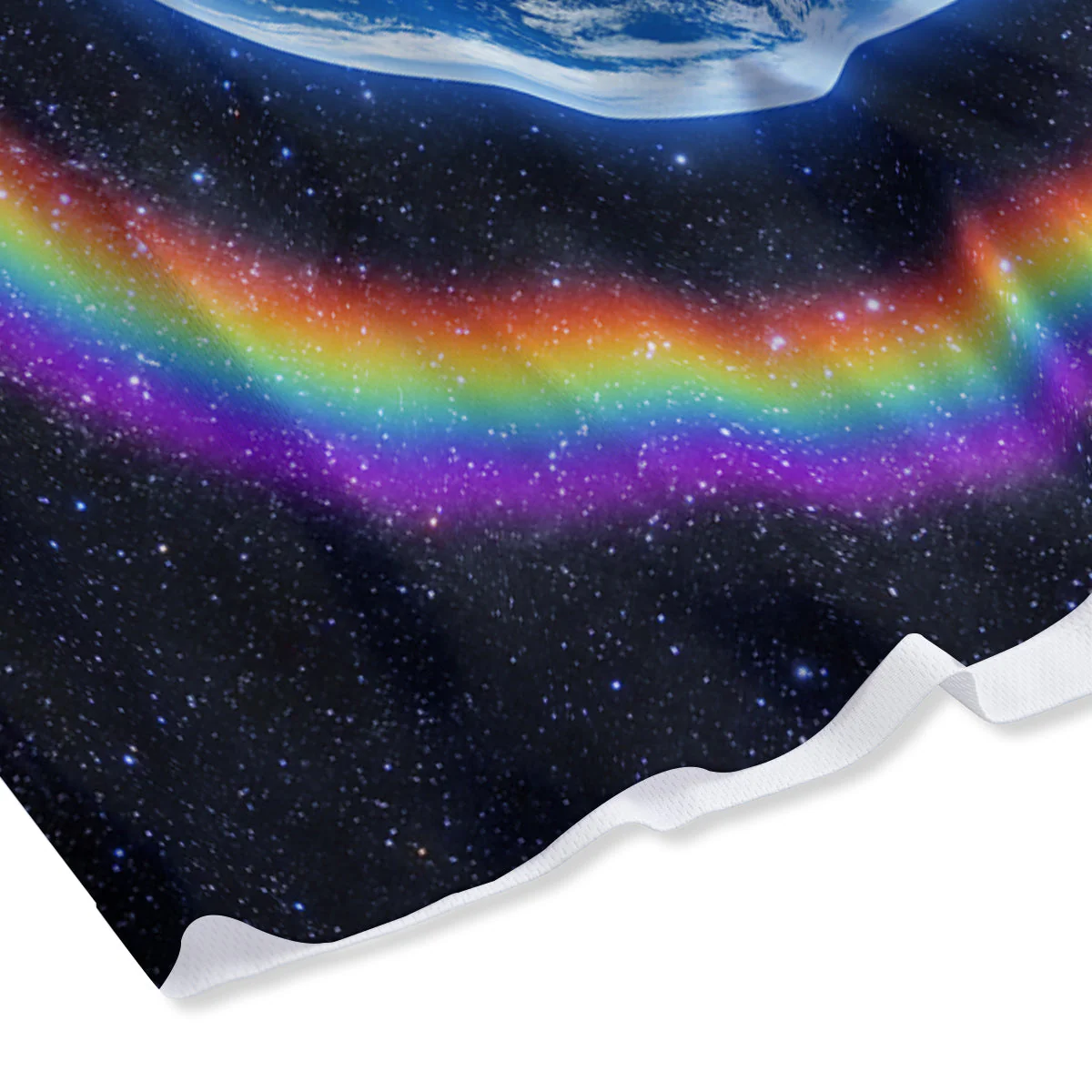 Rainbow The Earth Print Mesh Shorts - Image 4