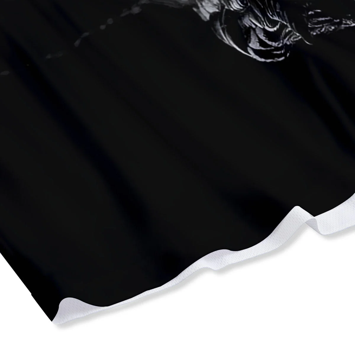 Ratsnake Rhinoceros Monochrome Print Mesh Shorts - Image 4
