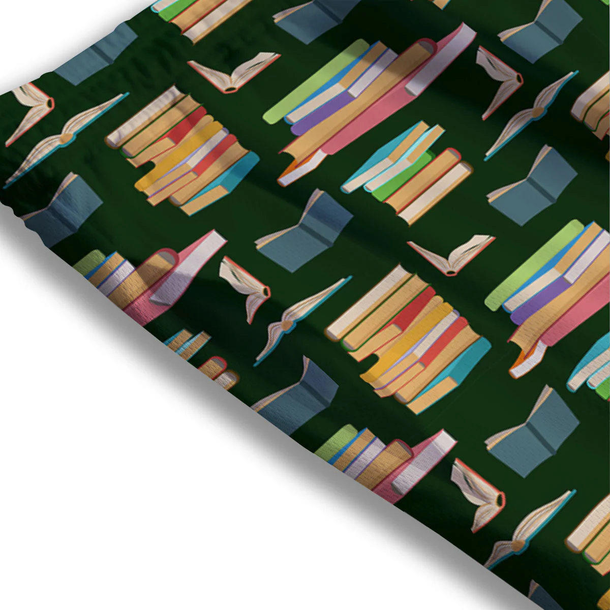 Reading Books Pile Print Pattern Mesh Shorts - Image 3