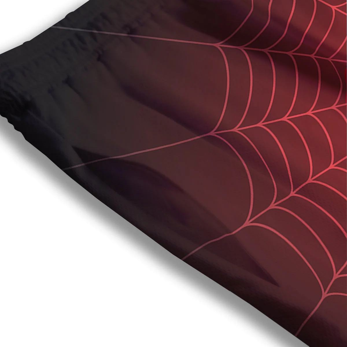 Red Heart Spider Web Print Mesh Shorts - Image 3