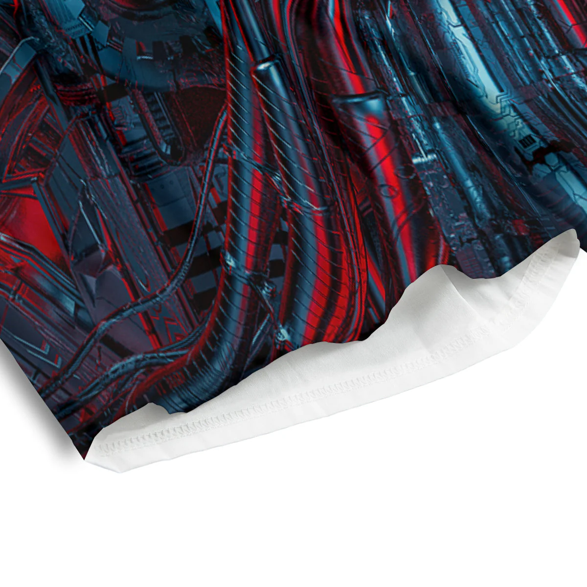 Red Machine Robot Print Men's Athletic Shorts - Image 4